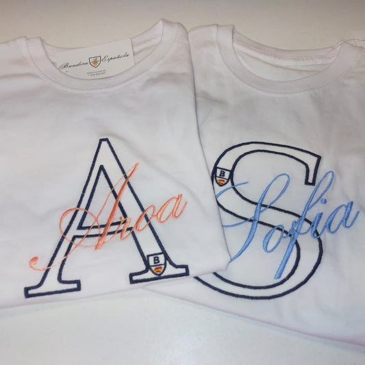 Camiseta Nombre+inicial